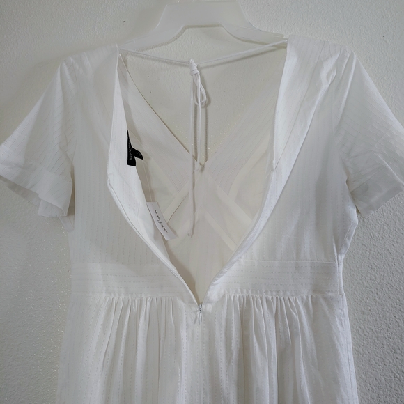 Banana Republic White Mini Dress V-Neck Short Sleeve NWT Size S - Picture 10 of 15
